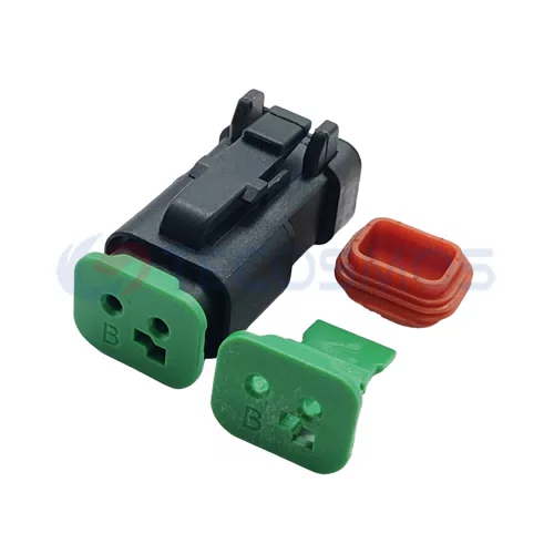 Waterproof IP66 Copper ABS/Nylon Wire Harness Water Temperature Plug for Excavator Solenoid Valve and Car 2-Pin... - image 3